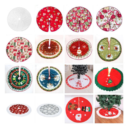 Christmas Tree Skirt Decorations Gift Scene Decor