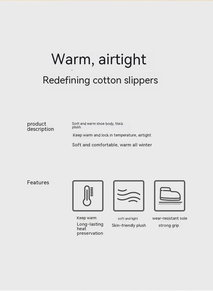 Snow Boots Outer Wear Plush Cotton-padded Shoes Poop Feeling Winter Home Non-slip