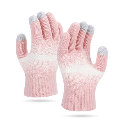 Autumn And Winter New Gloves Women's Knitted Wool