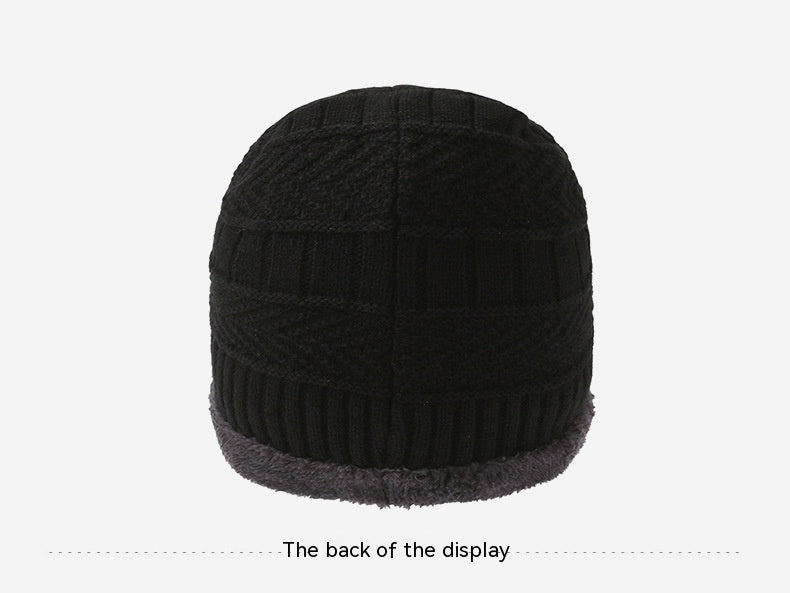 Men's Winter Scarf Gloves Hat Three-piece Set