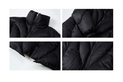 Black Stand-up Collar Profile Winter Thick Coat Tide