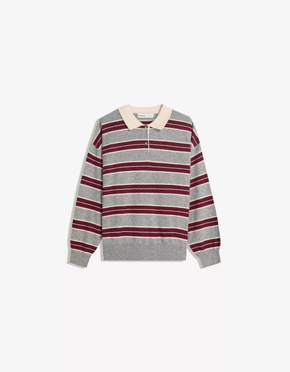 Women's Simple And Versatile Striped Knitted Sweater
