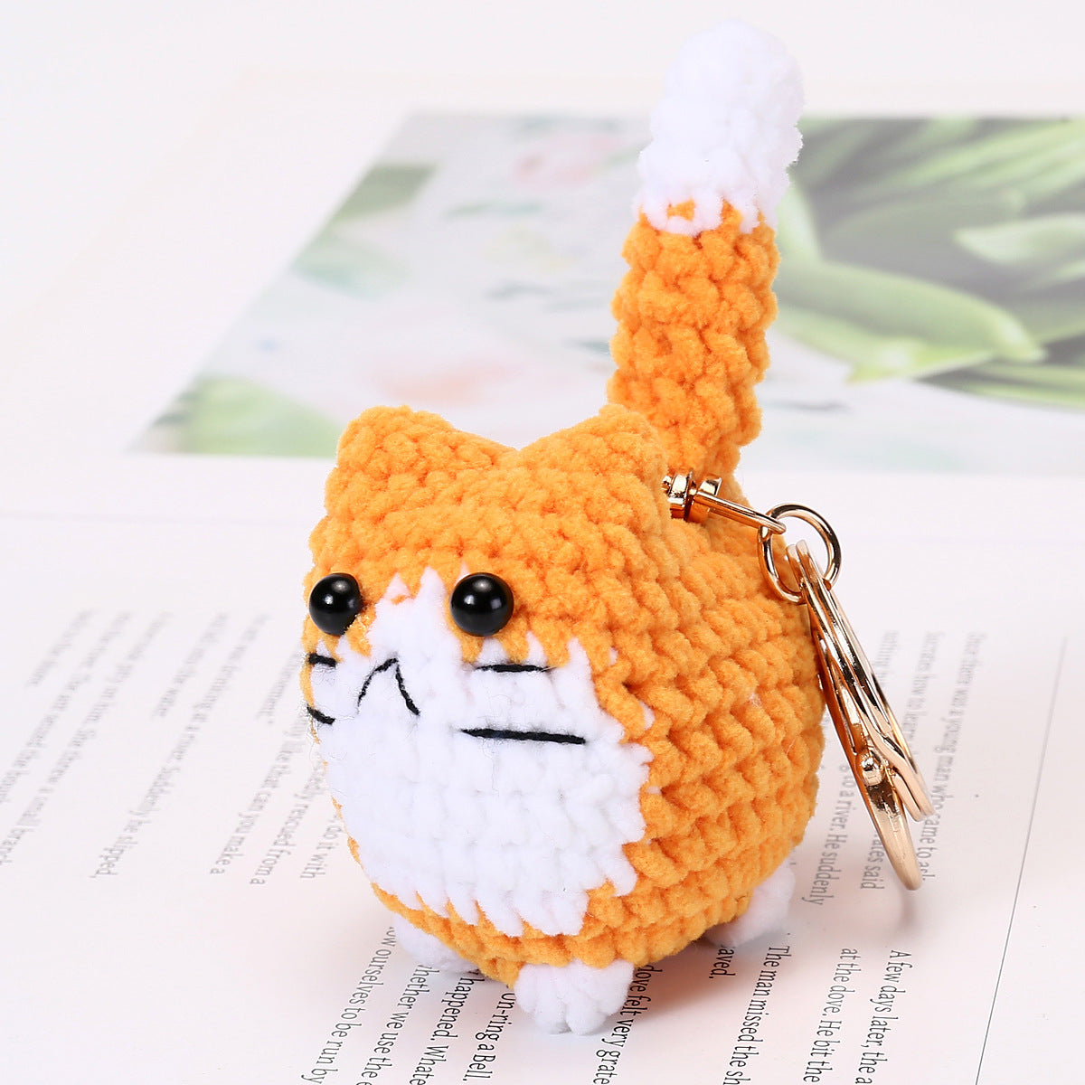 Knitted Yarn Kitten Pendant Woven Bag Charm