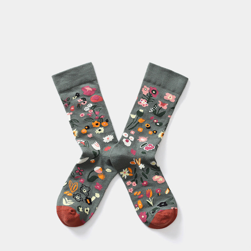 Cartoon graffiti socks