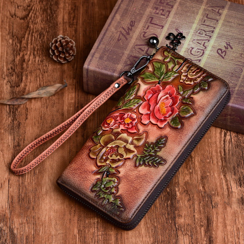 Vintage ladies wallets hand-polished and embossed