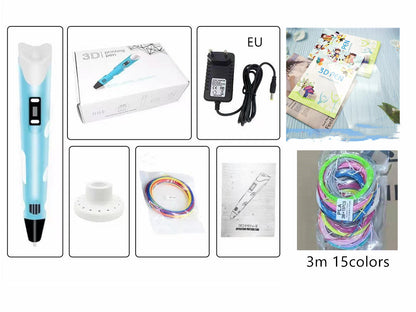 Children's 3D Printing Pen and Brush Toy Set