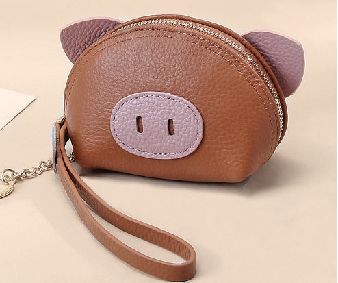 Anti-degaussing Card Holder Cartoon Organ Document Package Mini Pig Student Coin Purse