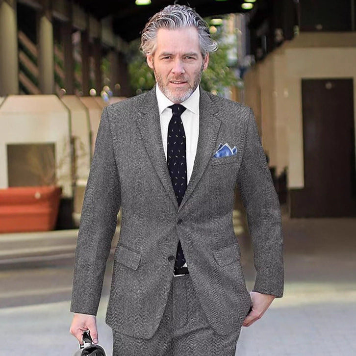 Men's Slim Fit Blazer In British Style