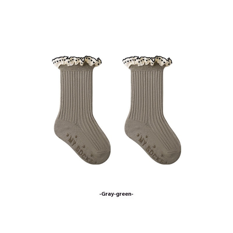 Children Mid Calf Lace Princess Socks