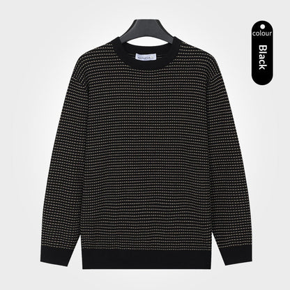 Mens Casual Round-neck Knit Sweater
