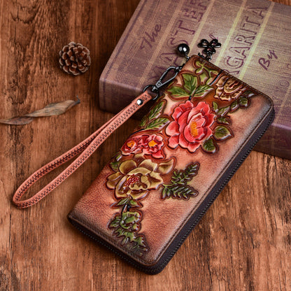 Vintage ladies wallets hand-polished and embossed