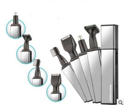 4-in-1 Rechargeable Electric Nose Hair Trimmer for Men