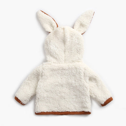 Autumn And Winter Rabbit Shape Children Plus Velvet Padded Jacket