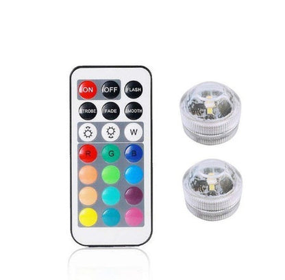 Remote control diving light 3CM diamond twist full color red green blue white warm white waterproof LED light
