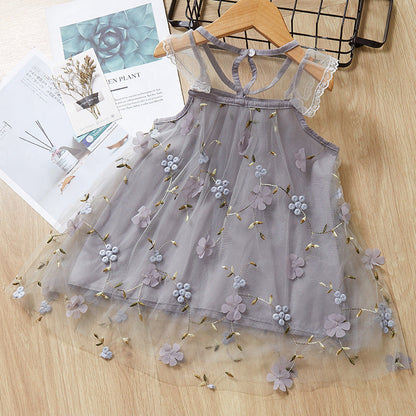 Lace gauze dress