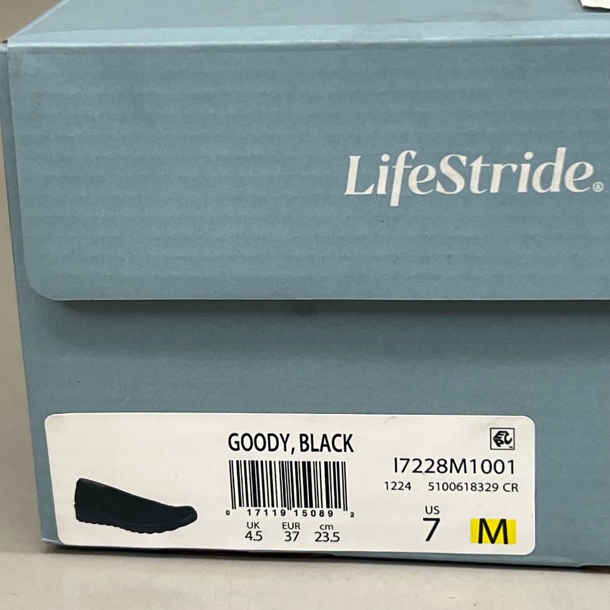 LIFESTRIDE Bzees Air Step Ballet Shoes Goody Women's 7 medium Black