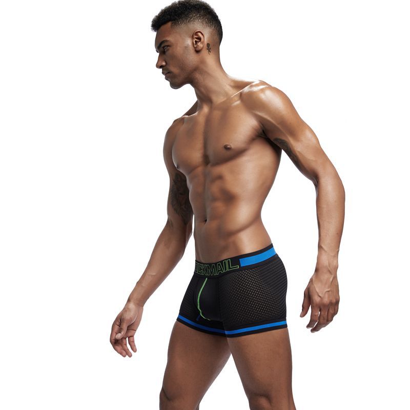 JOCKMAIL Men's Mesh Stitching Boxer Briefs