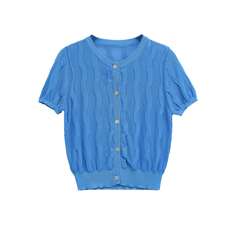 Elastic Waist Style Loose Pullover Women's Unique Design Knit Sweater