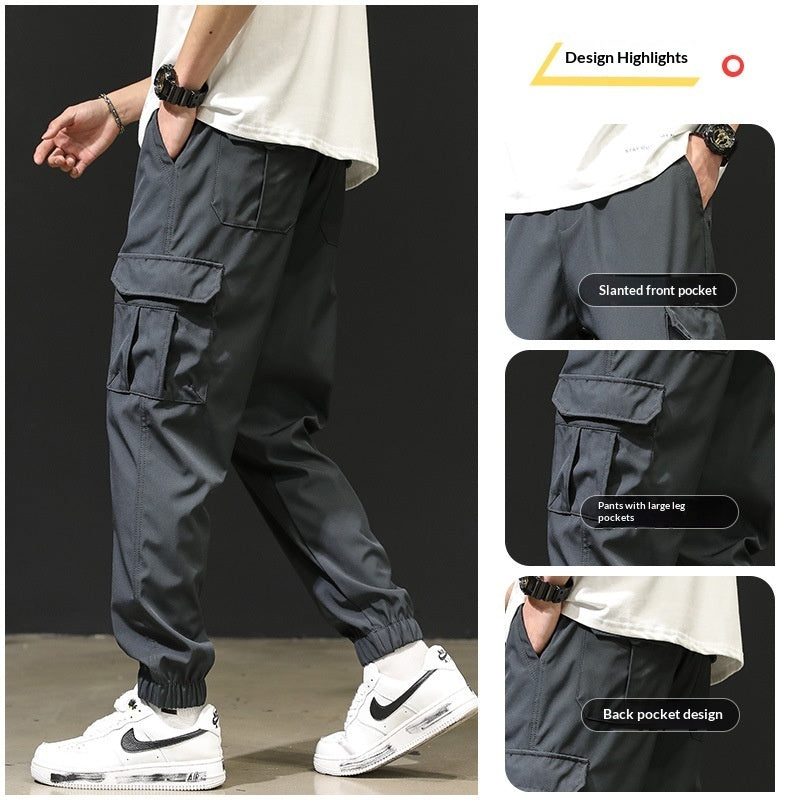 Loose-fit Plus-size Capri Pants Mens Jogger Pants