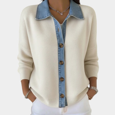 Womens Loose-fit Long-sleeve Printed Blouse