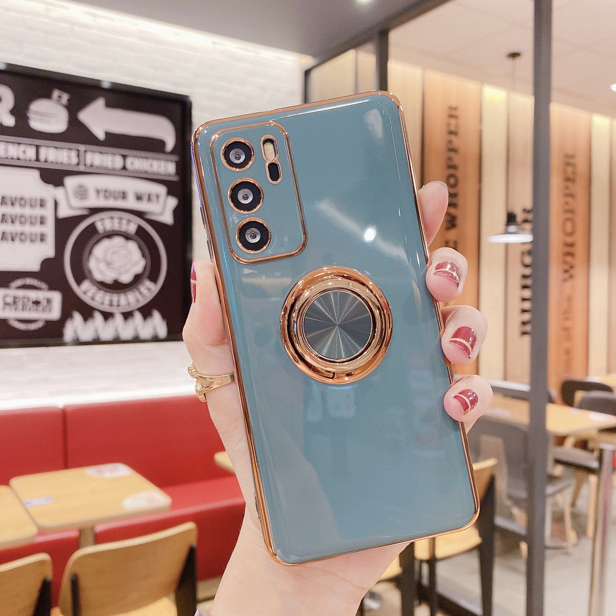 Mobile Phone Shell P40PRO Ring Buckle Bracket Magnetic Car M40 Electroplating Fine Hole Nova8