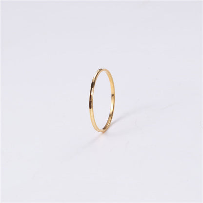 Titanium Steel Gold Plating 18K Gold Ring