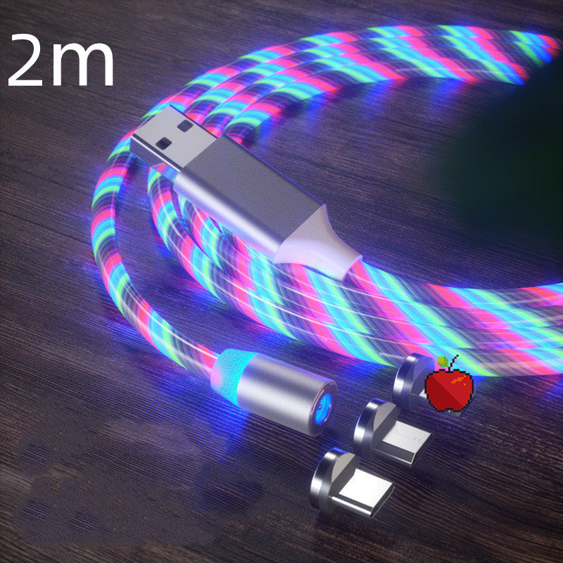 Magnetic Fast Charging Cable Type-C Micro USB LED