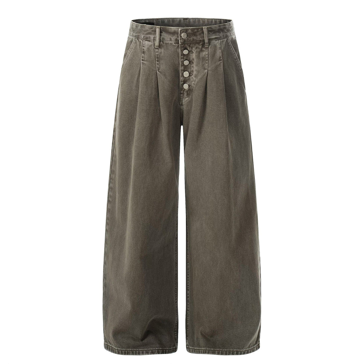 Retro Loose-fit Straight-leg Mens Pants