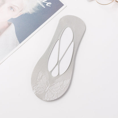 Ultra-thin Mesh Socks Invisible Anti-slip Silicone Nylon