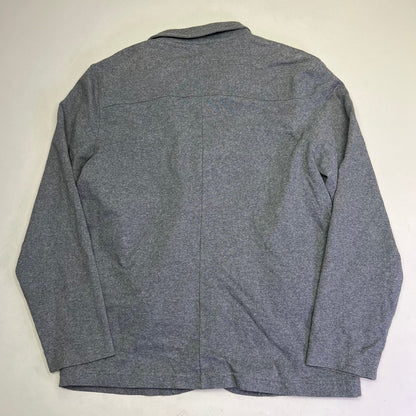 LANDS END CANVAS Jacket 100% Cotton Diamond Stitch Shoulder Men's Sz XL Grey