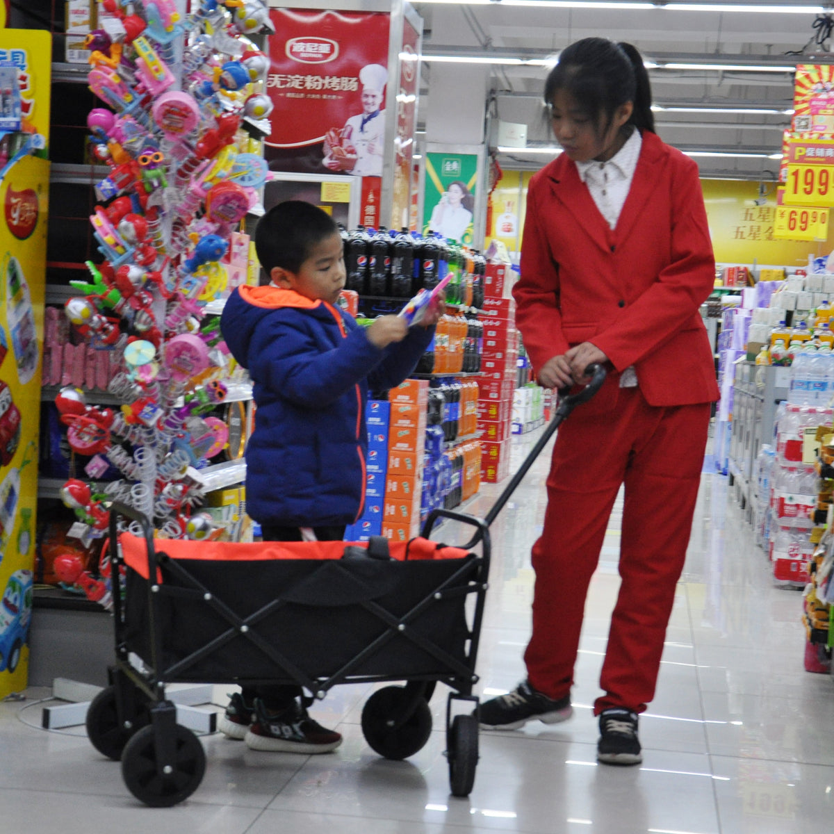 Folding Wagon Garden Shopping Beach Cart