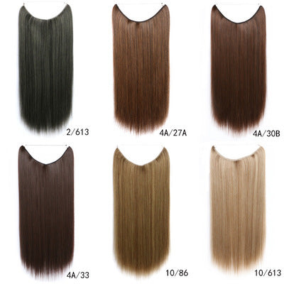 22 Inch Invisible Wire Hair Extensions Synthetic