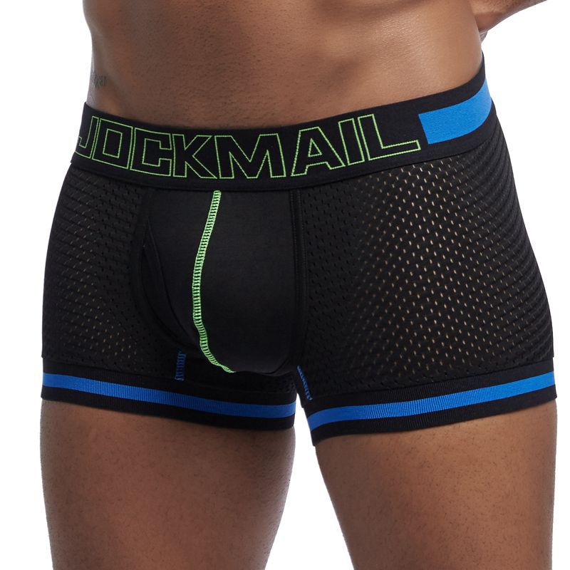 JOCKMAIL Men's Mesh Stitching Boxer Briefs