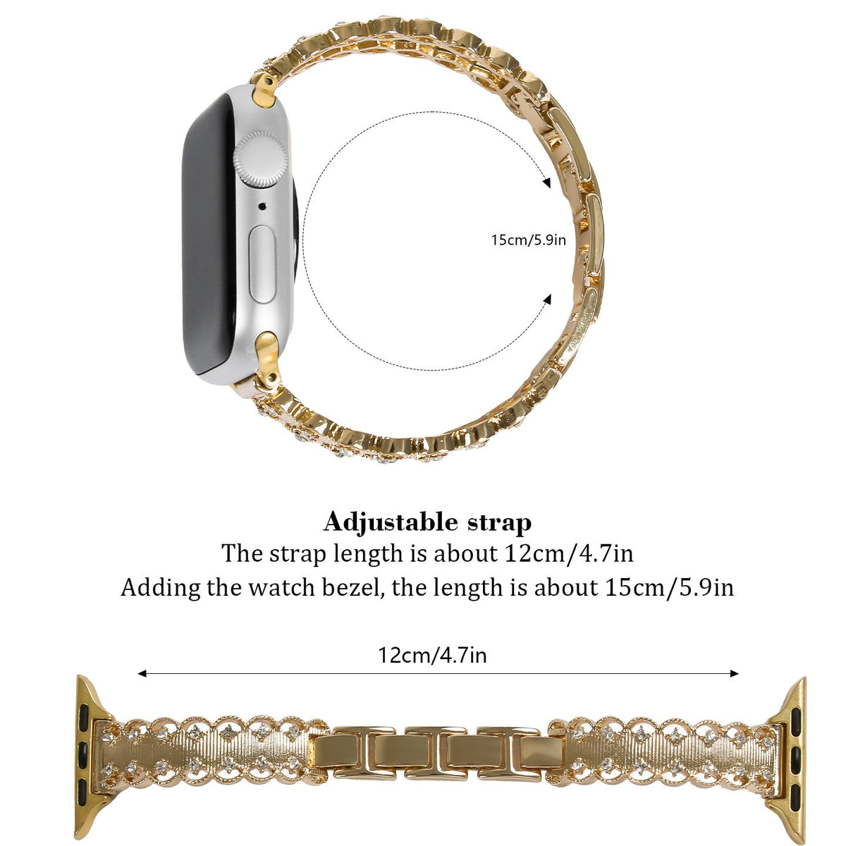 Lace Zircon Watch Strap Suitable For IWatch S10  Xiaomi Mi Band 9 108Pro Xiaomi 10