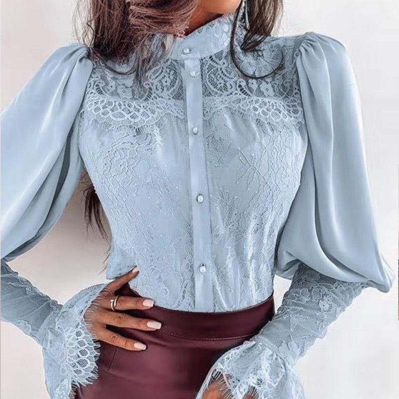 Sleeve Blouse Women Shirts Spring Fashion Ladies Shirt