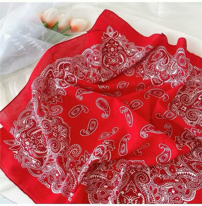 Korean-style Fresh And Delicate Floral Silk Scarf