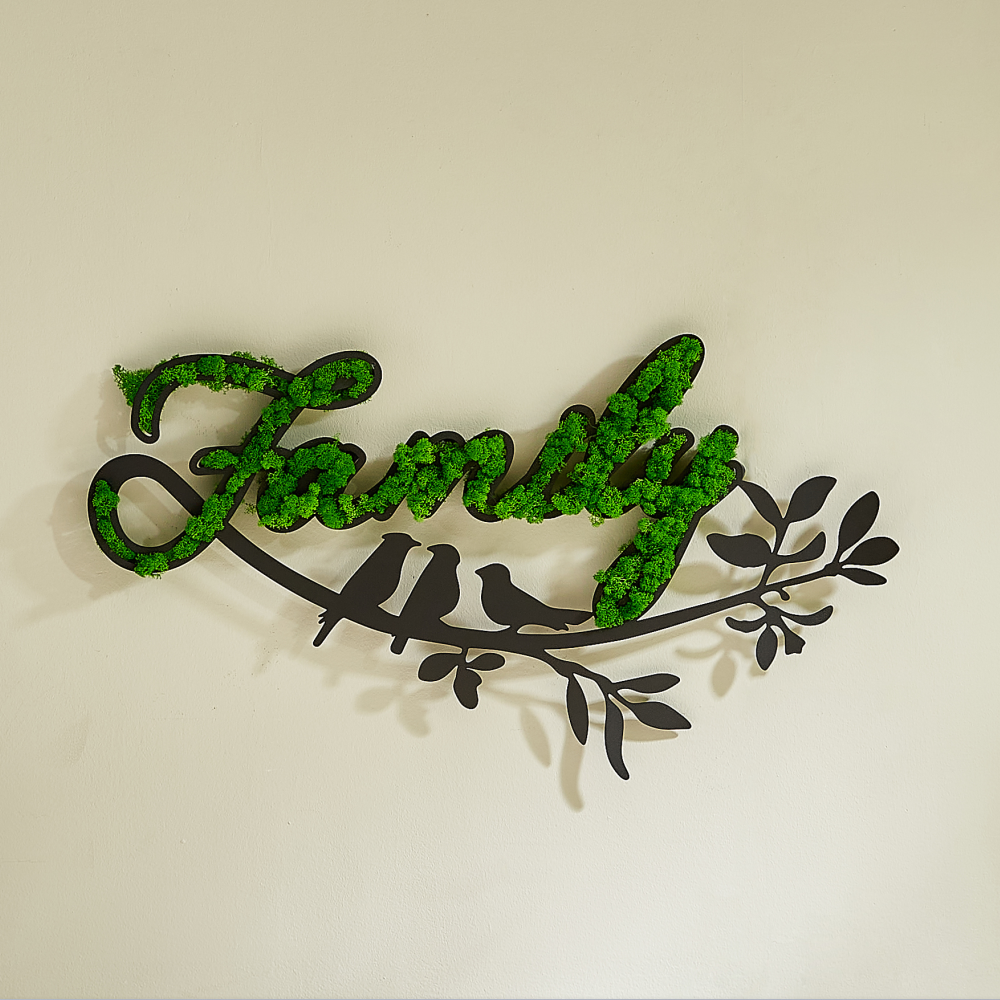 Letter Art Moss Wall Decor