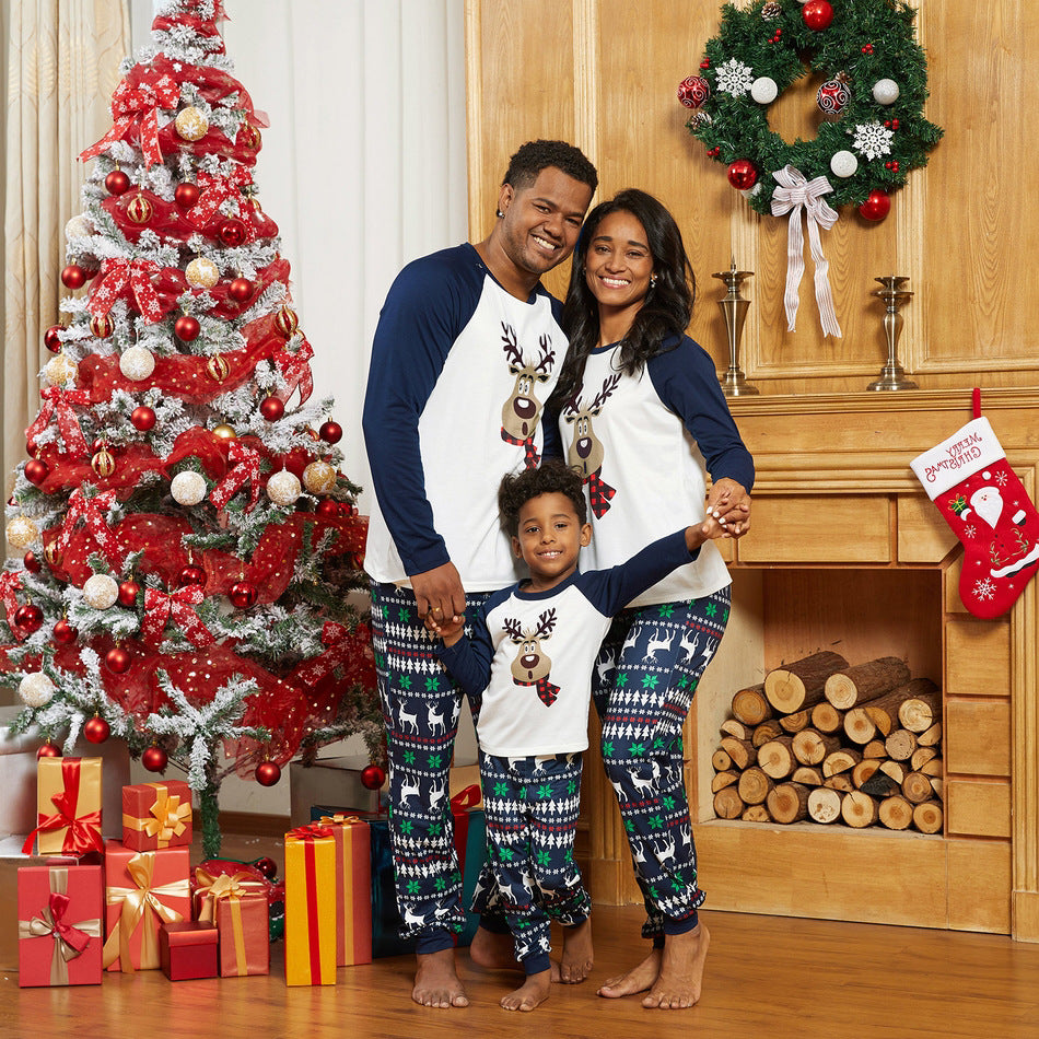 Christmas Printed Long Sleeve Parent-Child Homewear