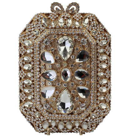 Original Clutch Bag With Handmade Diamond Evening