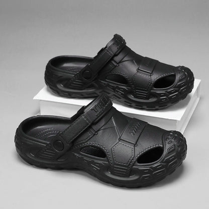 Mens Summer Outdoor Non-Slip Soft-Soled Closed-Toe Beach Clog Shoes