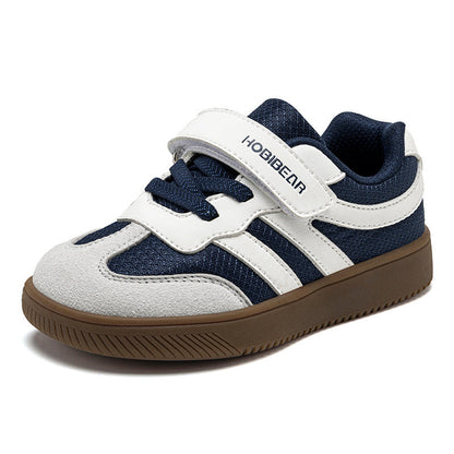 Kids Retro Wide-toe Casual Velcro Sneakers