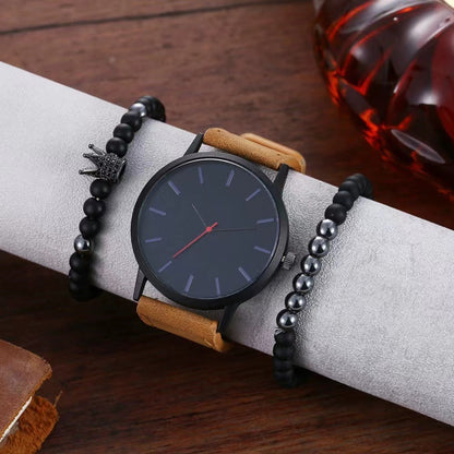 Men's Casual Quartz Watch Frosted Belt Bracelet