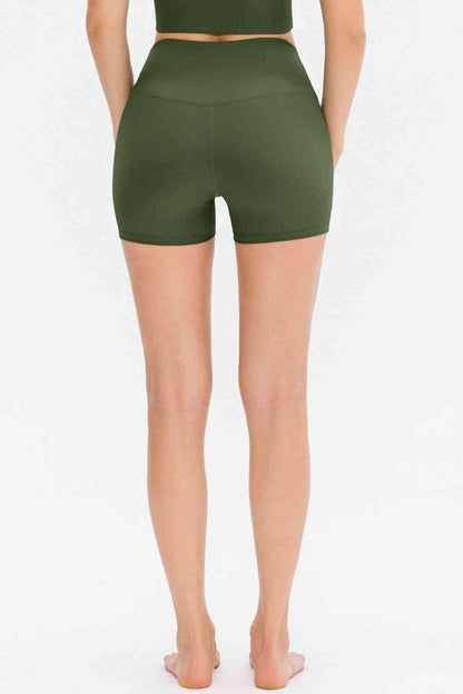 Slim Fit Wide Waistband Sports Shorts for Active Lifestyle
