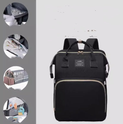 Multifunctional Folding Crib Large Capacity Backpack