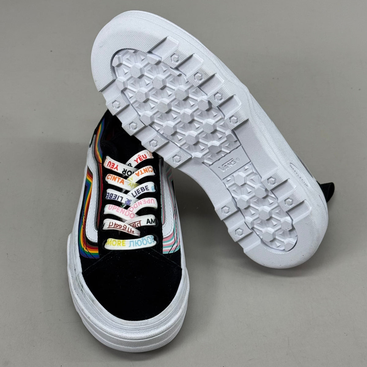 VANS Old Skool Sentry WC Pride Sneaker Women's 5.0 Men's 3.5 Rainbow/Black/White