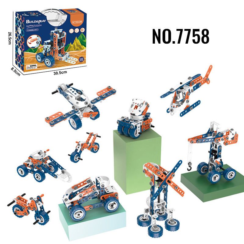 Kids Building Blocks STEM Toys for 4+ Boys Birthday Gifts Educational Autism Sensory Toy Building Set Creative Learning Games