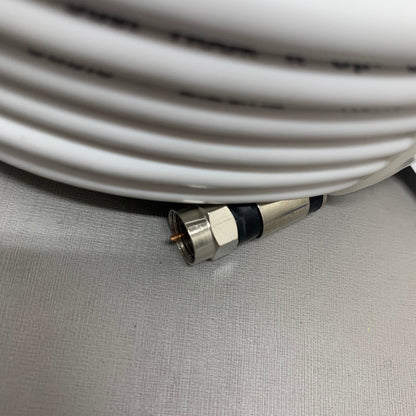 MONSTER RG6 Quad Coax Satellite Tv Cable 50ft White 140035-00
