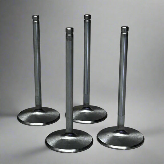 (Set of 4) Super Duty Steel Intake Valves 2.05+1.6", Silver 1016
