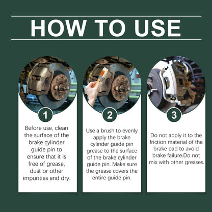 Automotive Brake Caliper Grease, Silicon-Based Lubricant Caliper Anti-Bite Maintenance Grease
