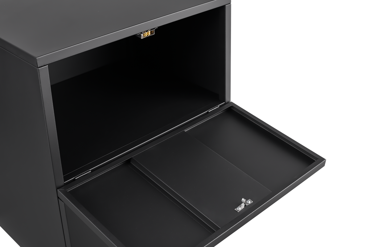 Office furniture Copier Cabinet black 2 door steel copier stand mobile pedestal file Printer Stand